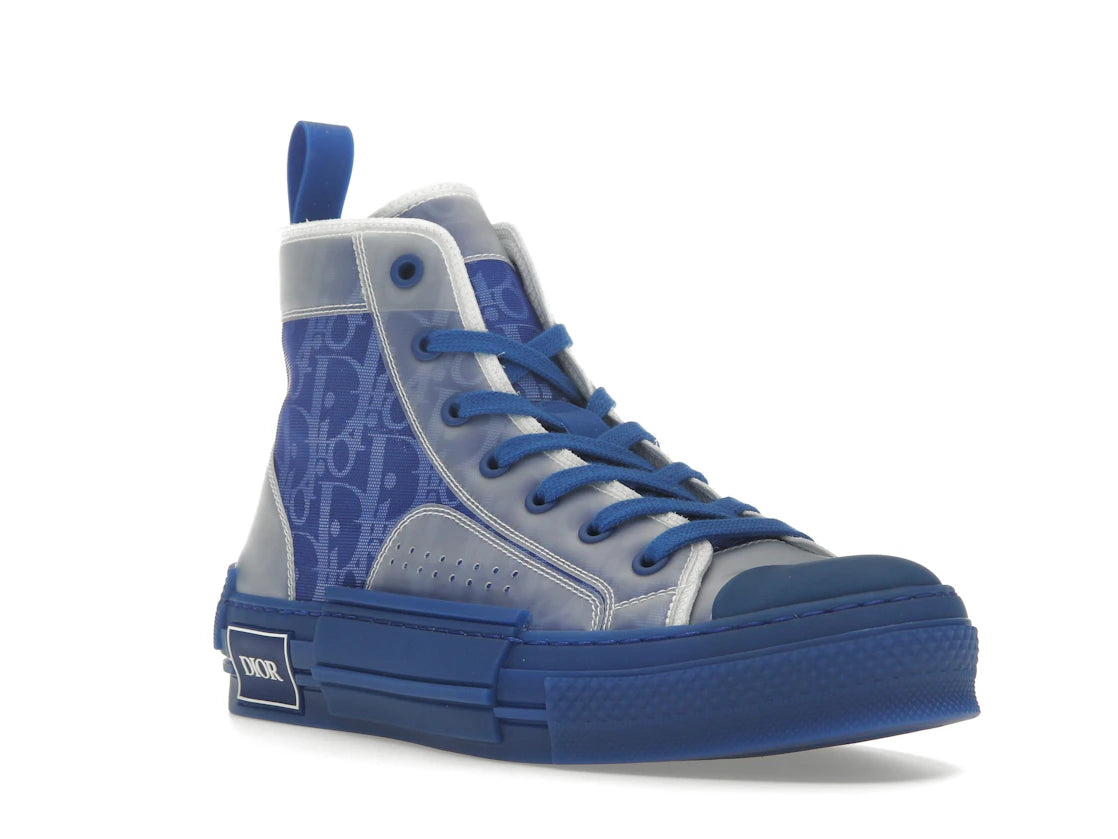 Dior B23 High Top Blue Dior Oblique Canvas - vue secondaire A