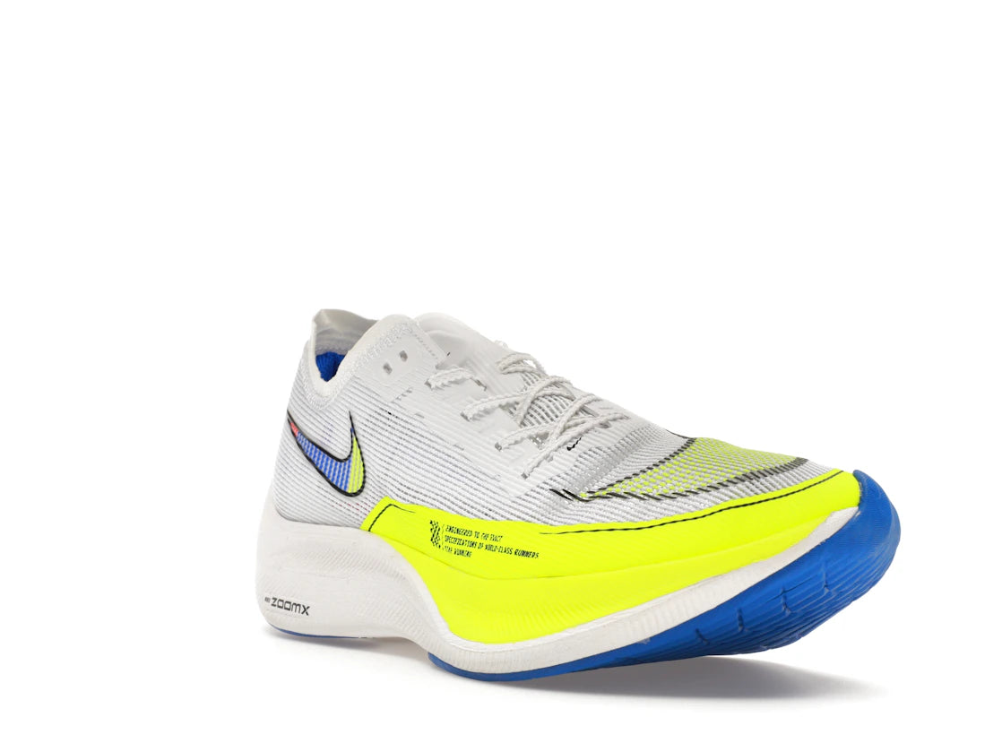 Nike ZoomX Vaporfly Next% 2 White Volt Racer Blue - vue secondaire A