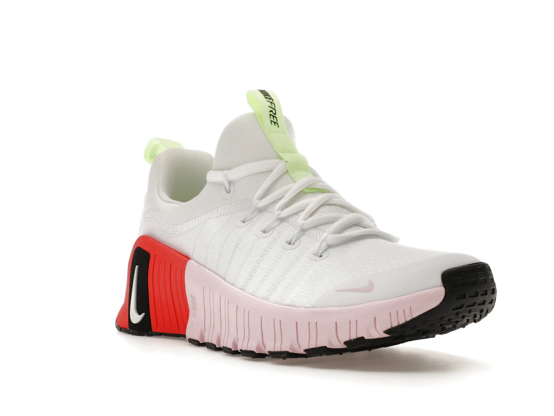 Nike Free Metcon 6 White Barely Volt Bright Crimson Pink Foam (Women's) - vue secondaire A