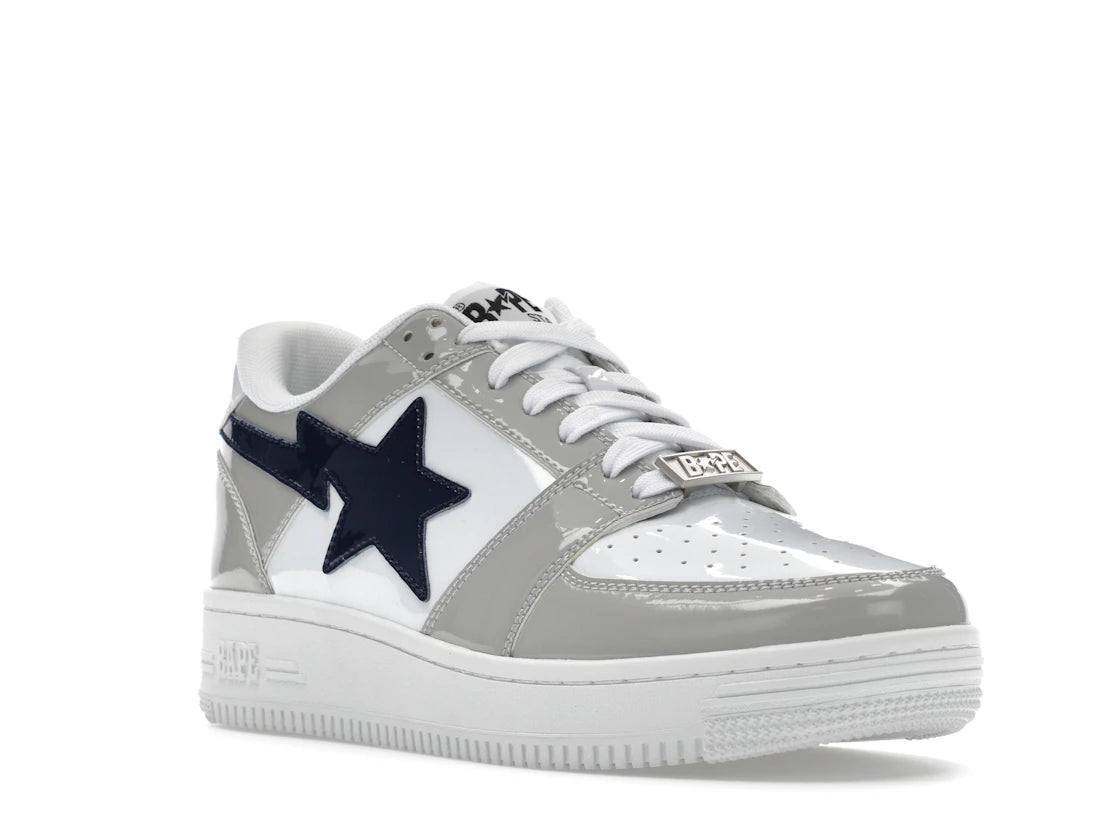 A Bathing Ape Bape Sta Low White Grey - vue secondaire A