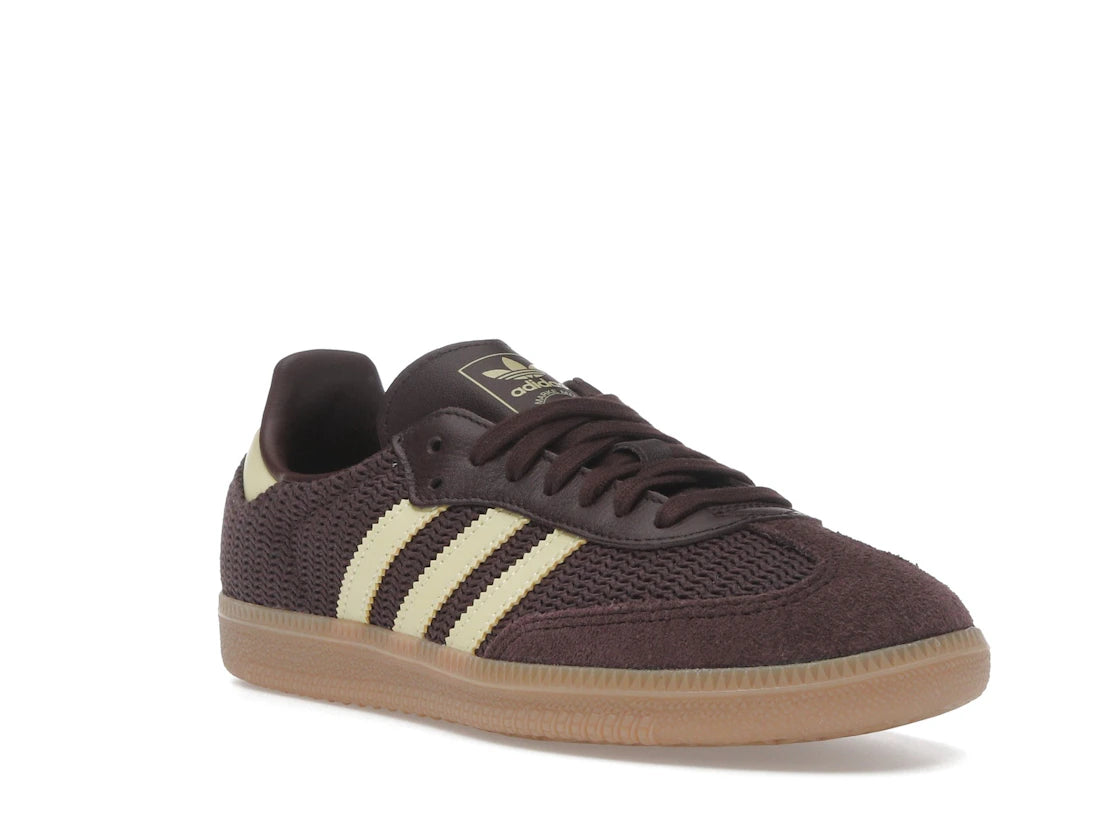 adidas Samba OG Shadow Brown Powder Yellow (Women's) - vue secondaire A