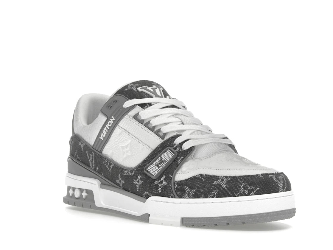 Louis Vuitton Trainer Monogram Denim Grey White - vue secondaire A