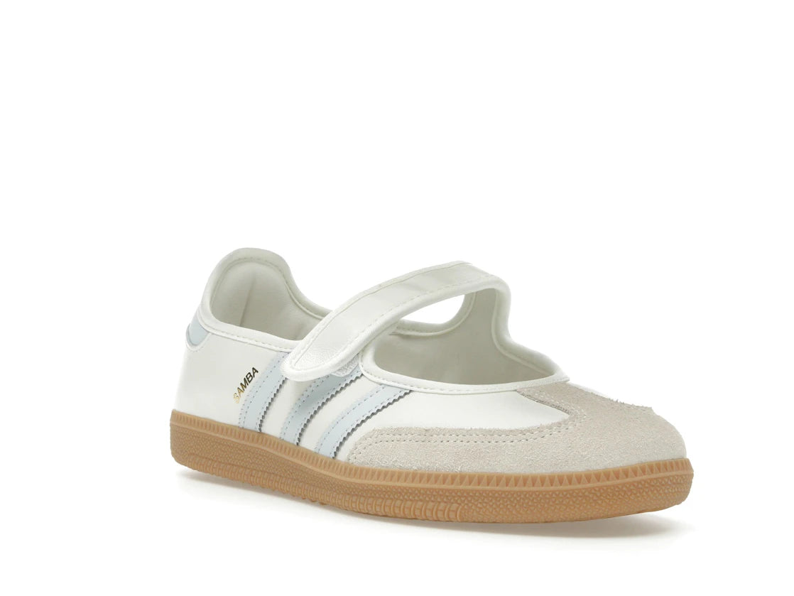 adidas Samba Jane Weiß Blau Gummi (Damen) - vue secondaire A