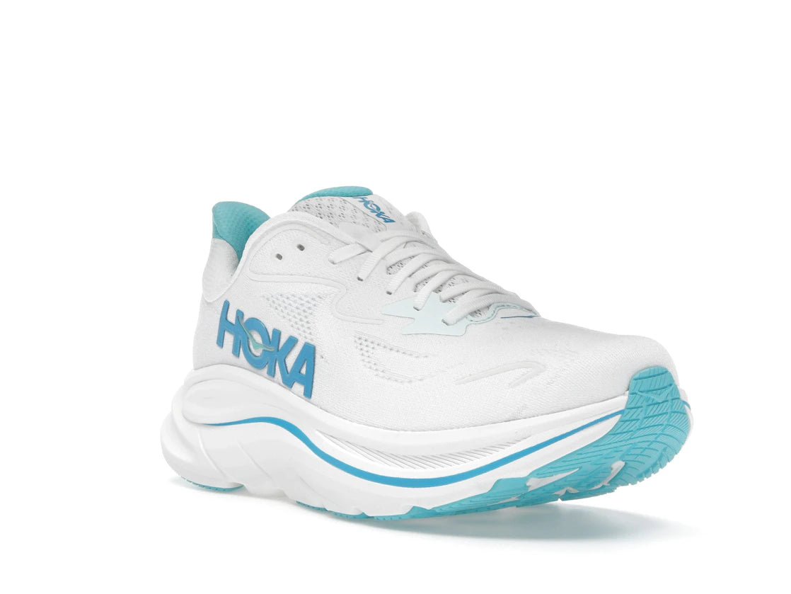 Hoka One One Clifton 10 White Skyward Blue - vue secondaire A