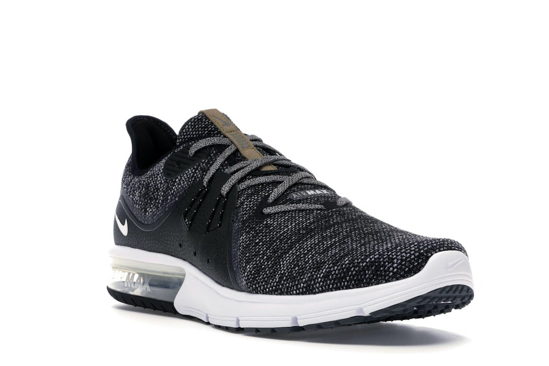 Nike Air Max Sequent 3 Black White-Dark Grey - vue secondaire A