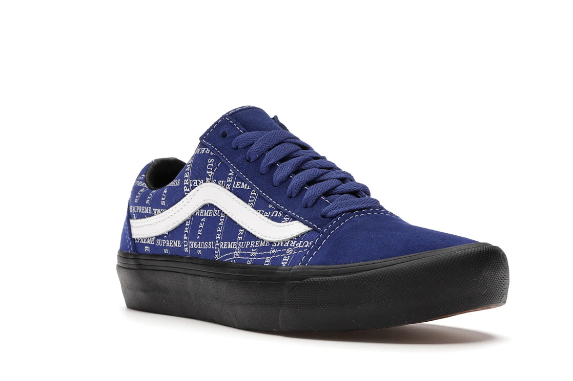 Vans Old Skool Supreme Grid Blue - vue secondaire A