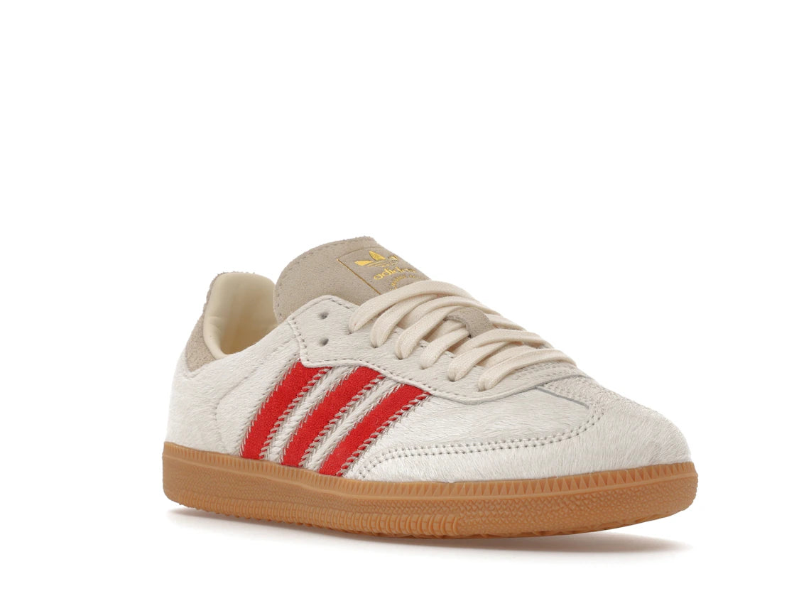 adidas Samba OG Pony Hair Wonder Beige Better Scarlet (Women's) - vue secondaire A