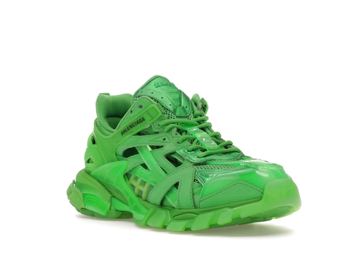 Balenciaga Track.2 Clear Sole Fluo Green - vue secondaire A