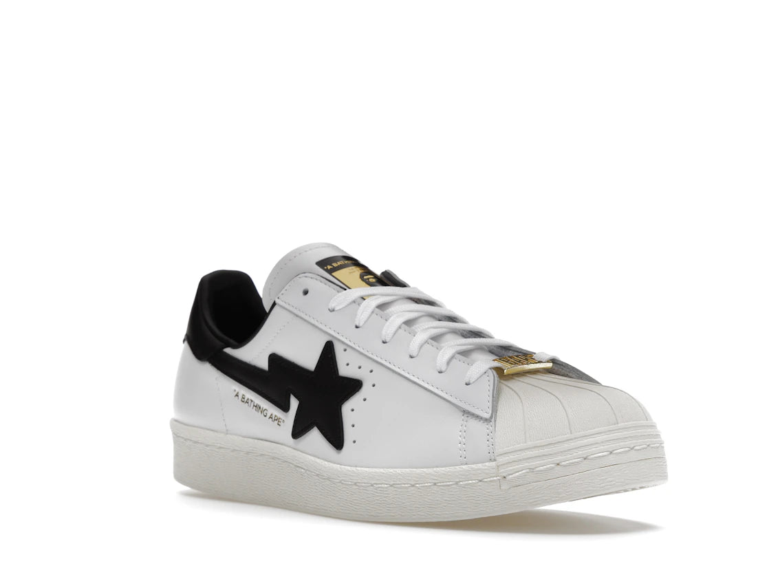 adidas Superstar 80s Bape White Black - vue secondaire A