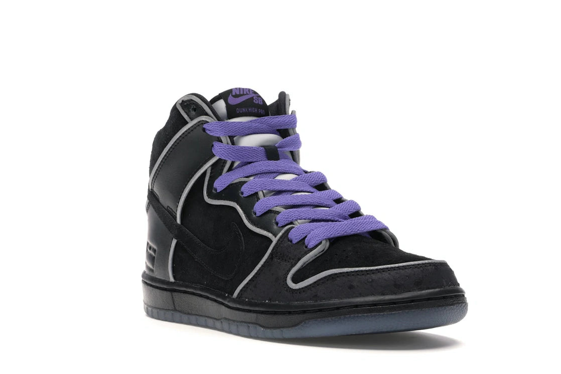 Nike SB Dunk High Schwarz Lila Box - vue secondaire A