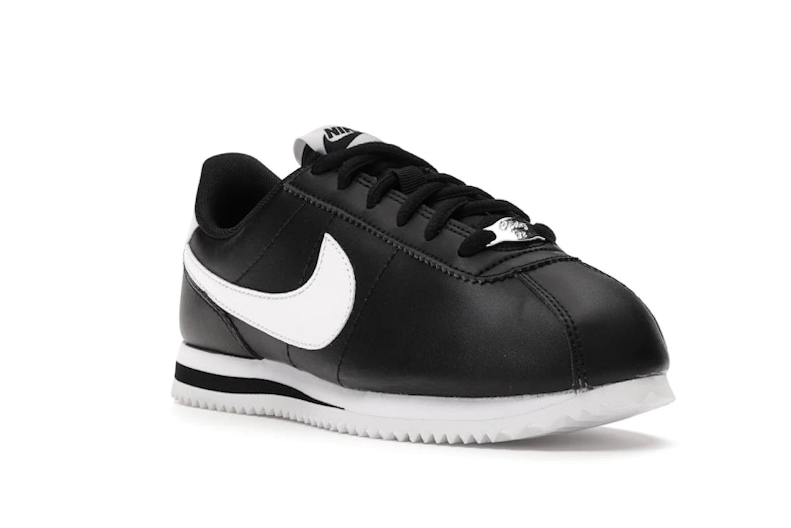 Nike Cortez Basic Leather Black White (GS) - vue secondaire A