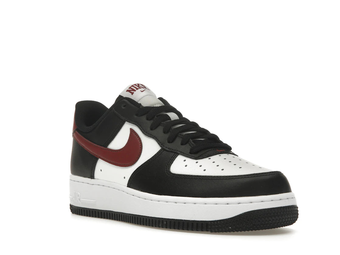 Nike Air Force 1 Low '07 Black White Dark Team Red - vue secondaire A