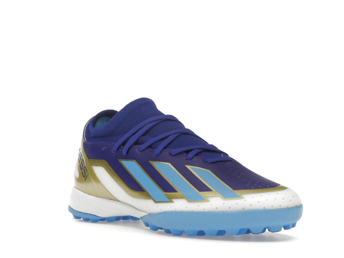adidas Crazyfast Messi League Turf Lucid Blue Blue Burst Cloud White - vue secondaire A