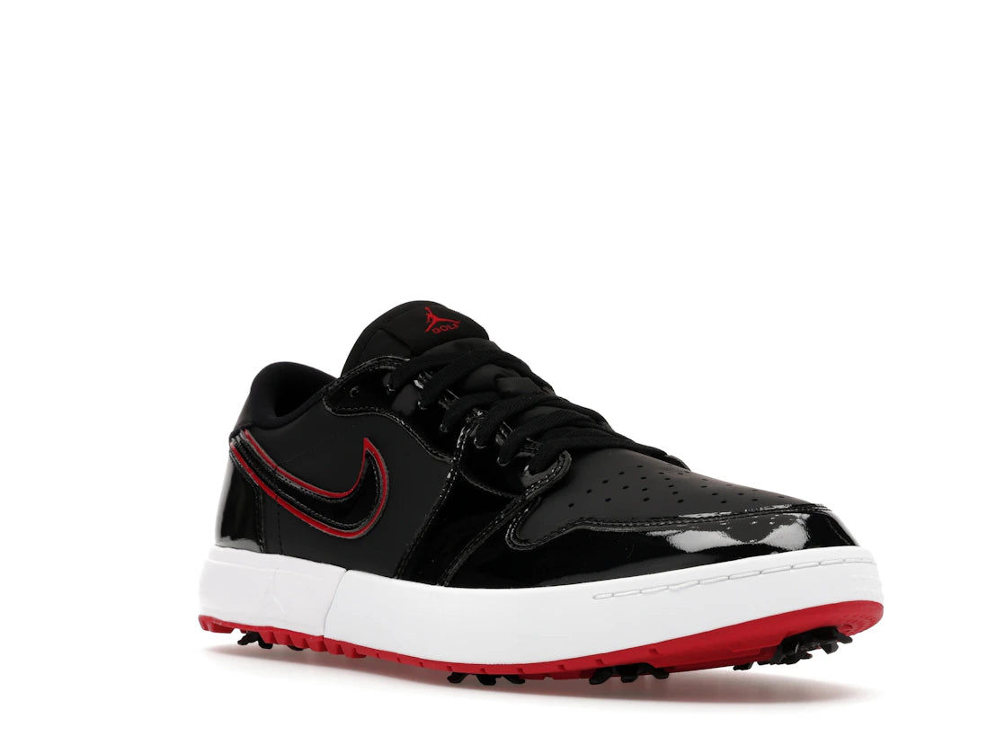 Jordan 1 Low Golf Spiked Bred Black Patent - vue secondaire A