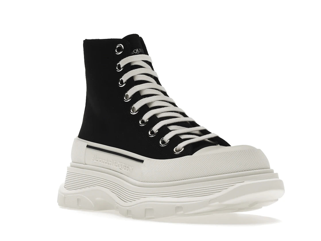 Alexander McQueen Tread Slick Lace Up Boot Black White - vue secondaire A