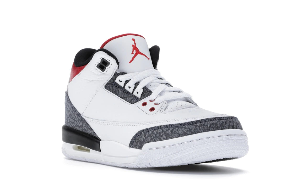 Jordan 3 Retro SE Fire Red Denim (GS) - vue secondaire A
