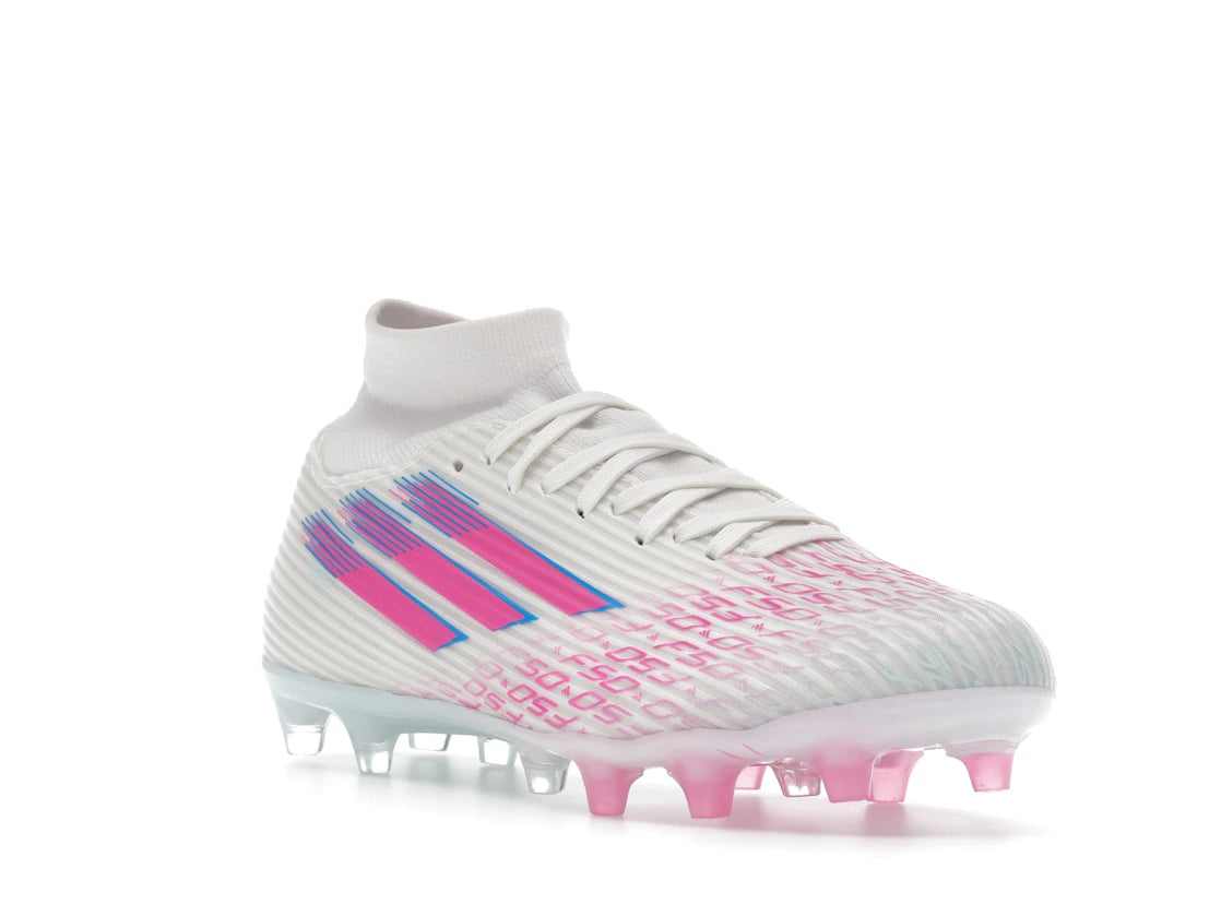 adidas F50 League Mid-Cut FG/AG Sparkfusion White Lucid Pink (Women's) - vue secondaire A
