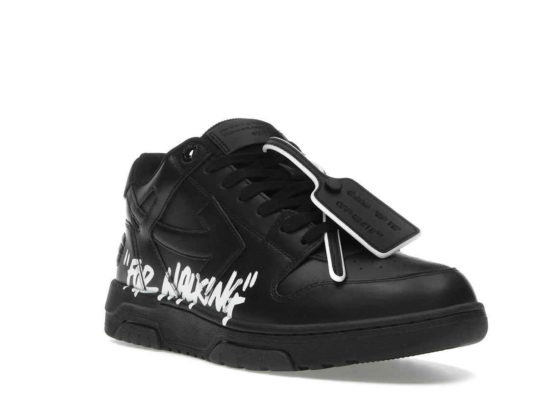 OFF-WHITE Out Of Office OOO Low Tops For Walking Black White - vue secondaire A