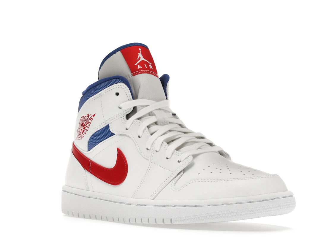 Jordan 1 Mid White Red Royal (Women's) - vue secondaire A