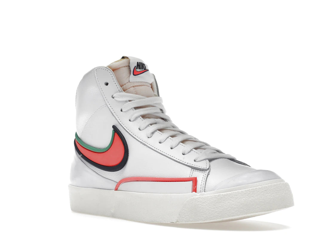 Nike Blazer Mid Infinite White Bright Crimson - vue secondaire A