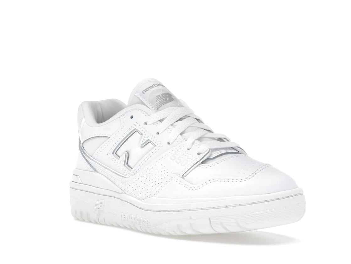 New Balance 550 Triple White Patent (Women's) - vue secondaire A