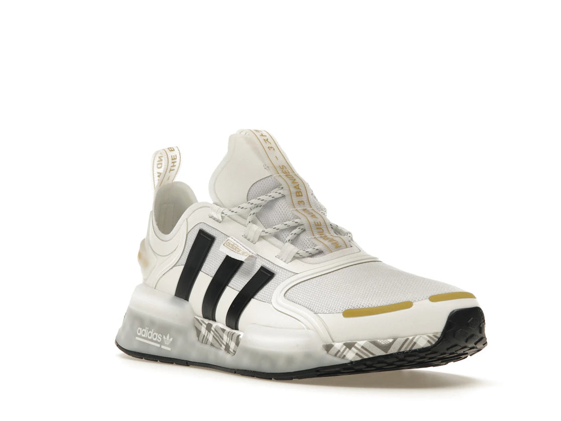 adidas NMD R1 V3 White Black Gold Tartan Trefoil - vue secondaire A