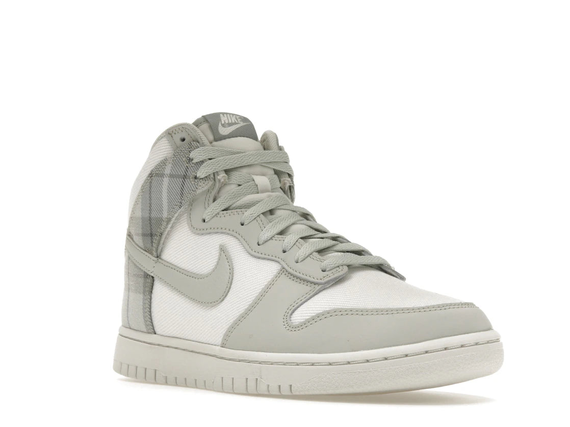 Nike Dunk High SE Tartan Plaid White Light Green - vue secondaire A