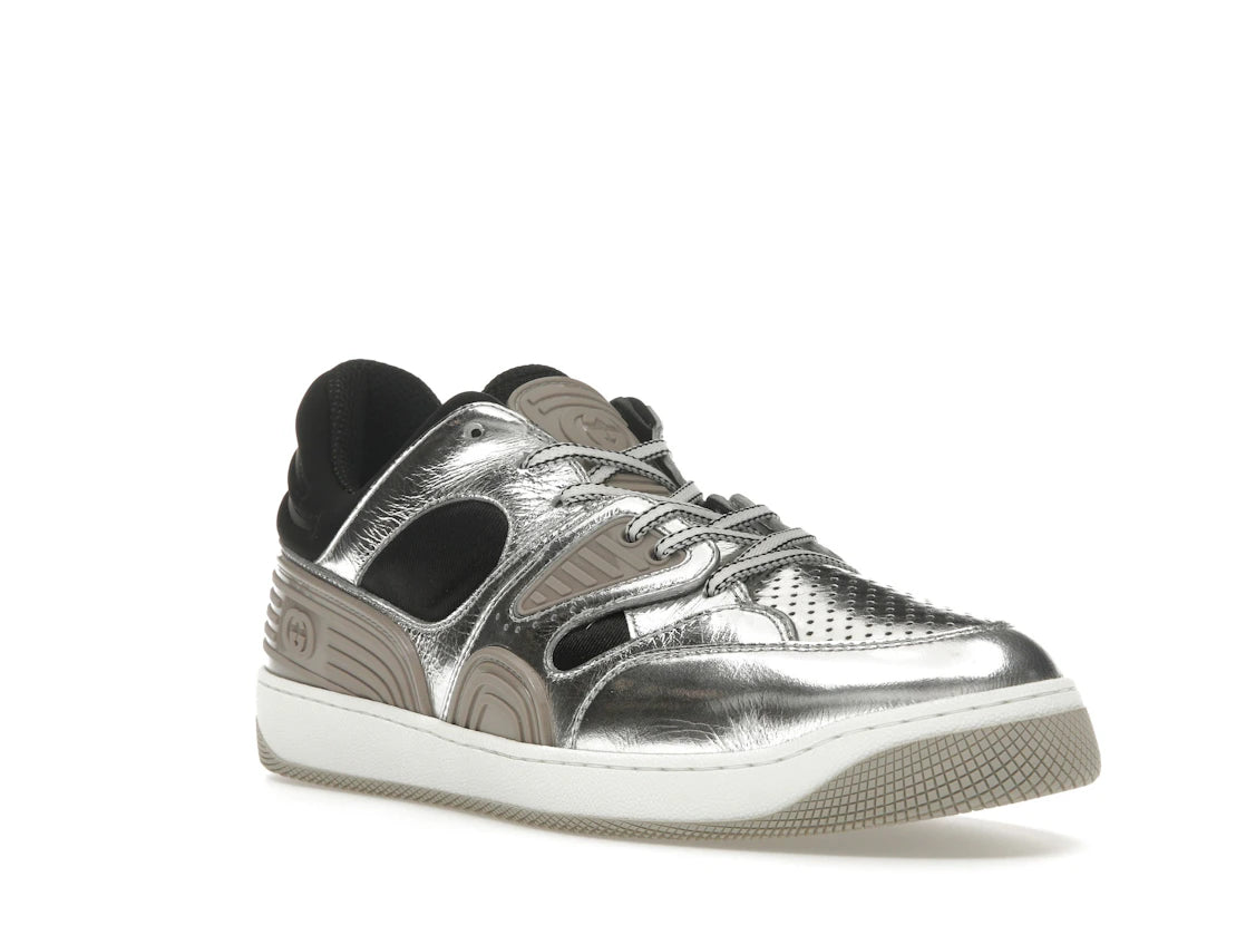 Gucci Basket Low Silver Black - vue secondaire A