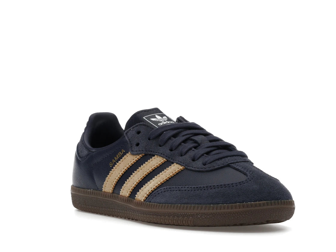 adidas Samba OG Shadow Navy Golden Beige - vue secondaire A