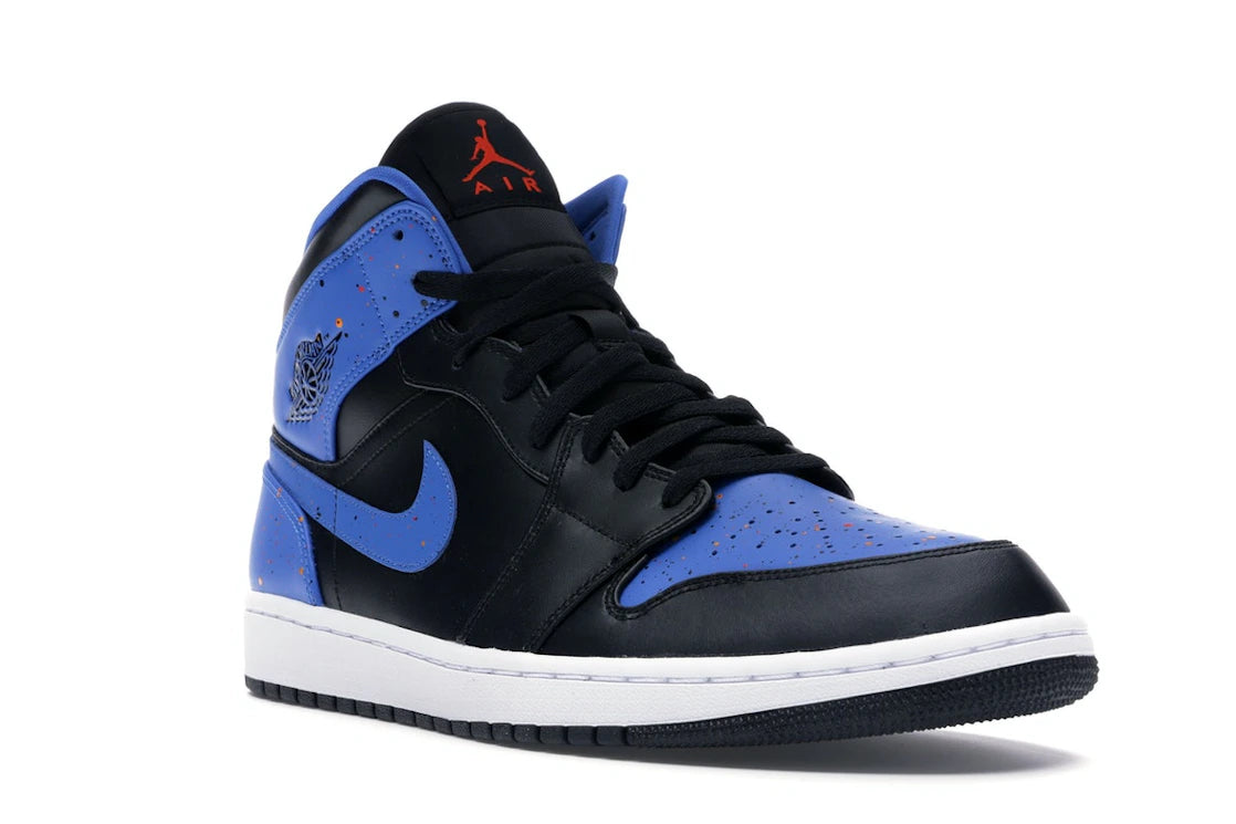 Jordan 1 Mid Royal Paint Splatter - vue secondaire A
