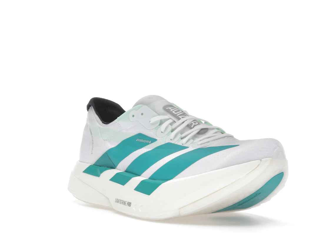 adidas Adizero Adios Pro 4 White Pulse Teal - vue secondaire A