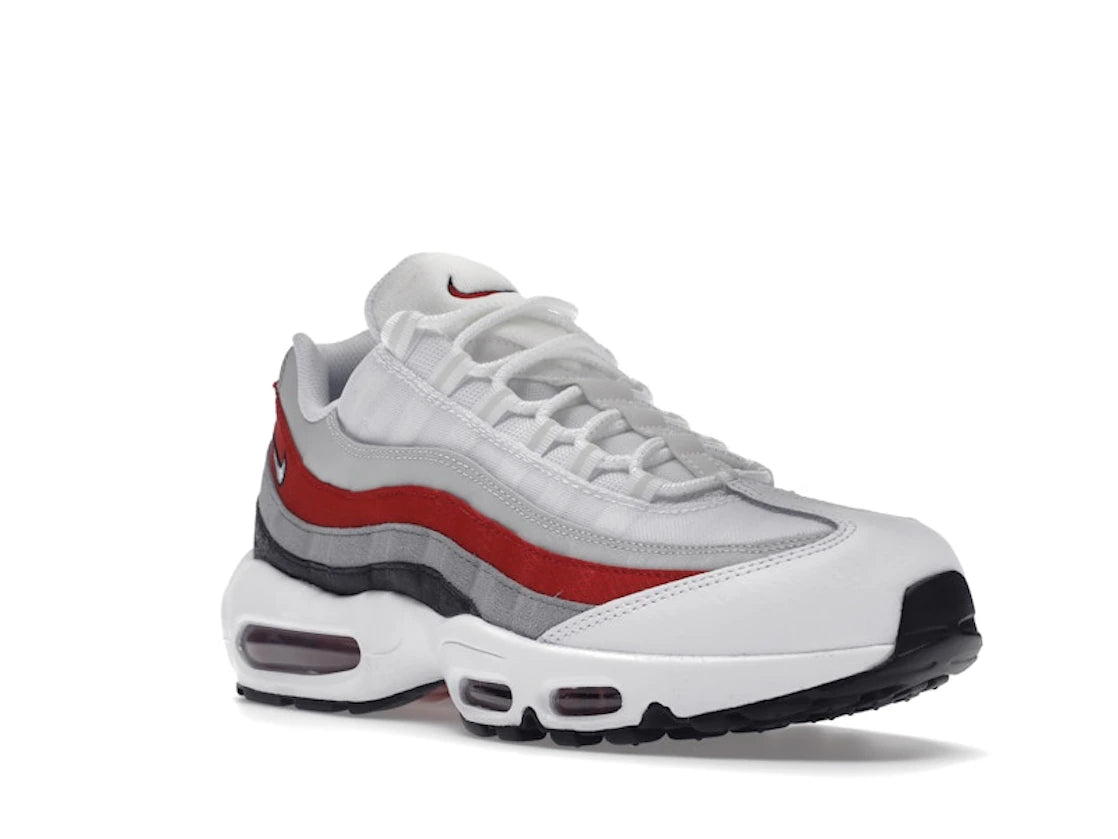 Nike Air Max 95 White Varsity Red Particle Gray - vue secondaire A