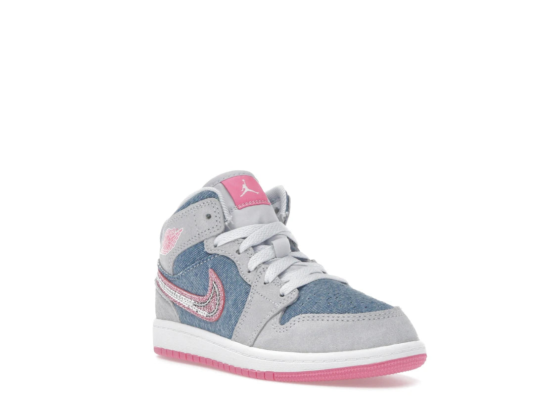 Jordan 1 Mid SE Denim Sequin (PS) - vue secondaire A