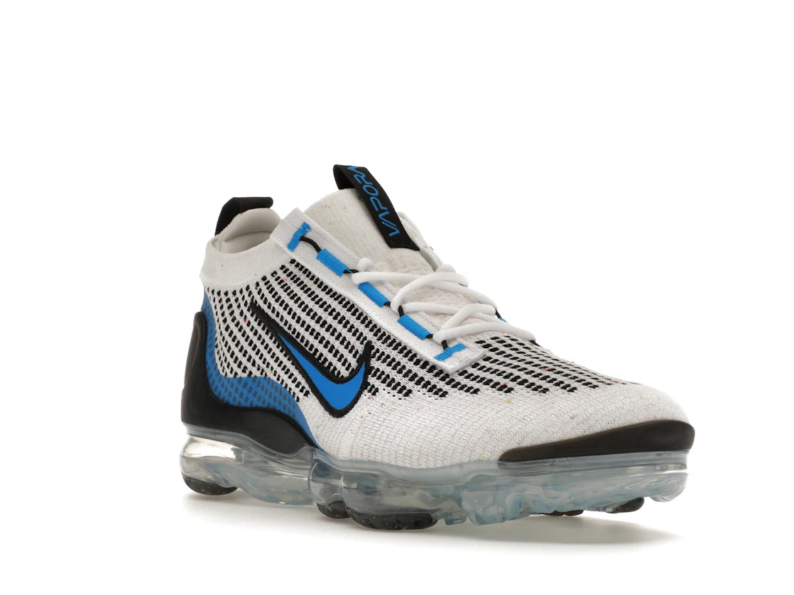 Nike Air VaporMax 2021 Flyknit White Black Photo Blue - vue secondaire A