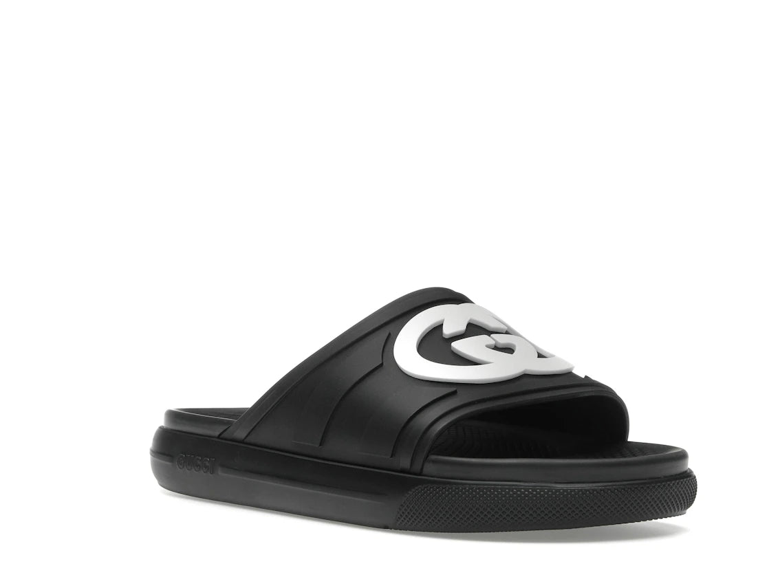 Gucci Interlocking G Slide Black White - vue secondaire A