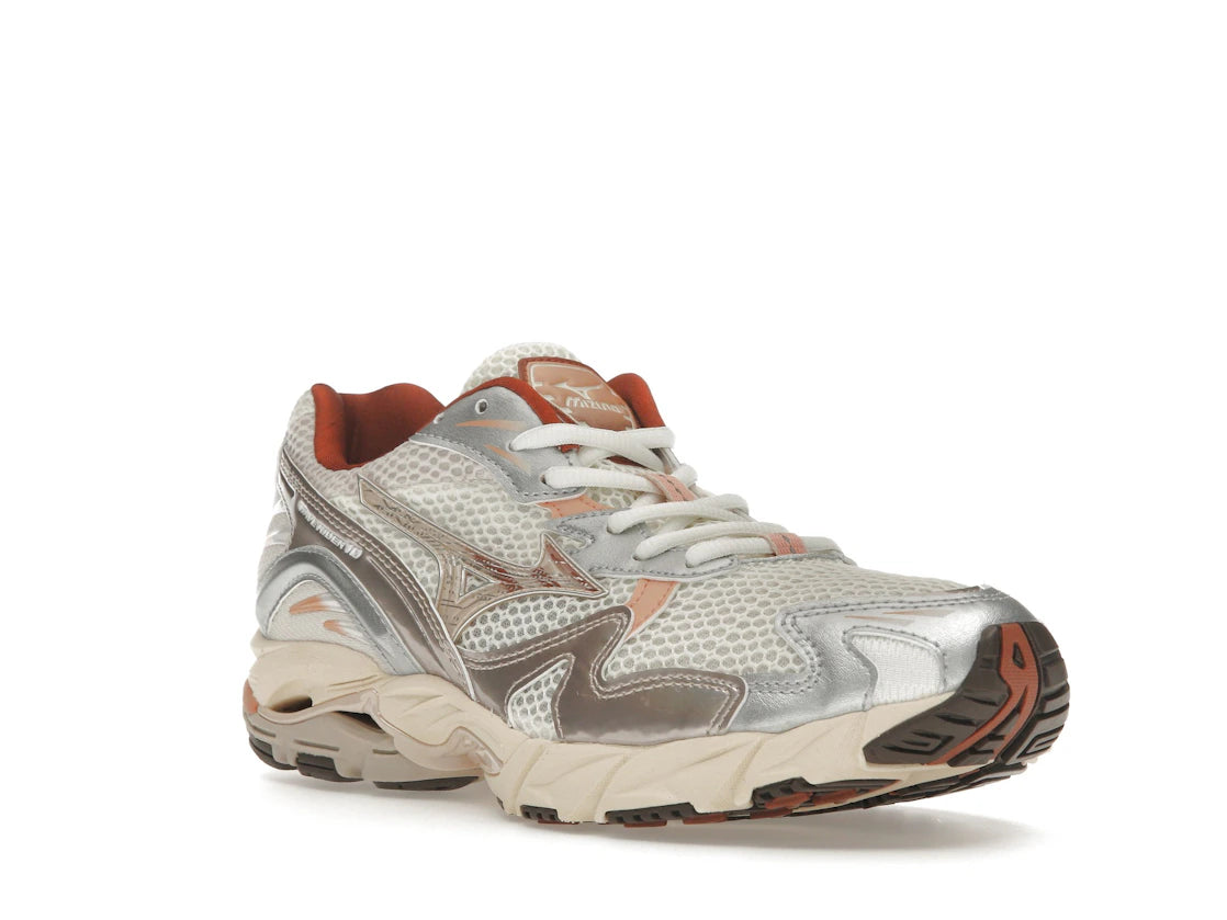 Mizuno Wave Rider 10 White Silver Orange - vue secondaire A
