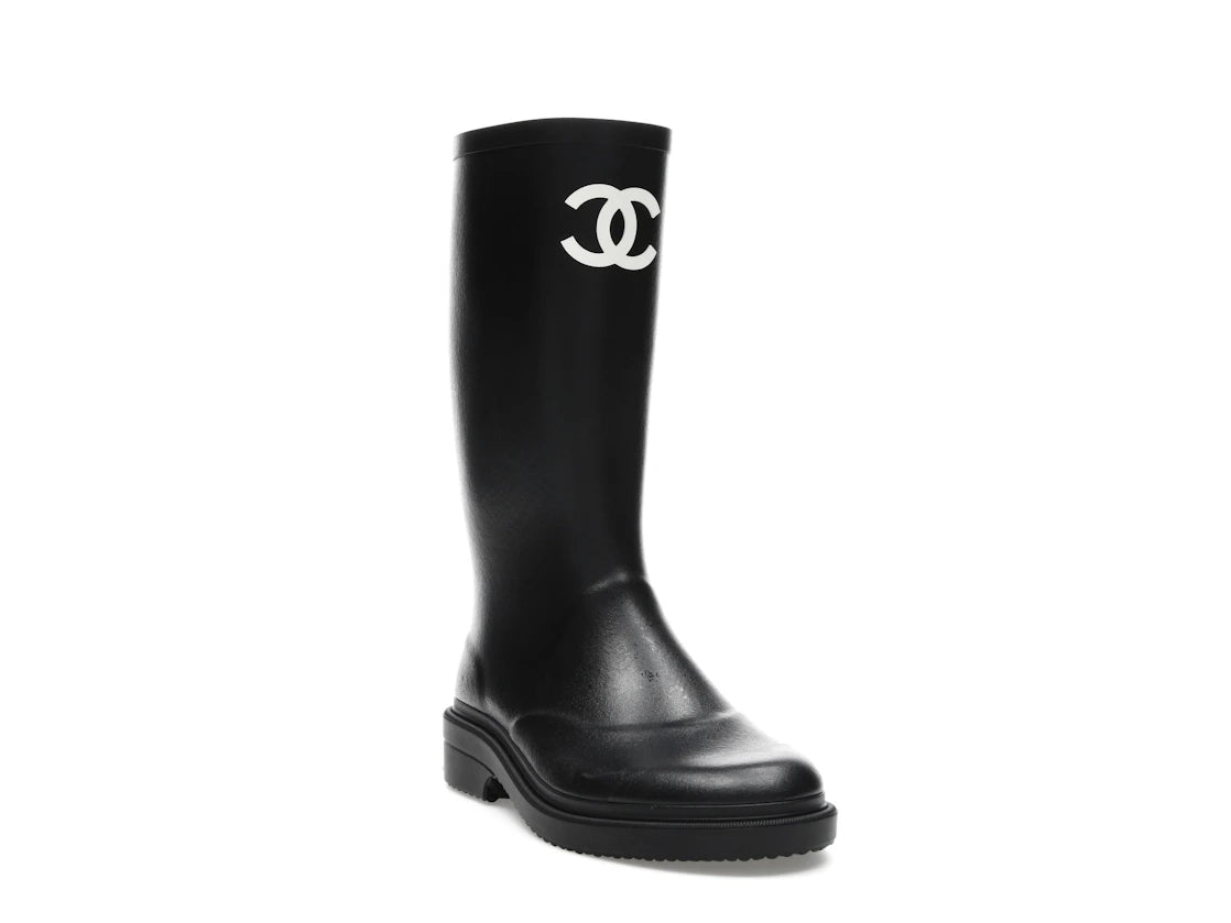 Chanel Rubber Rain Boots Black - vue secondaire A