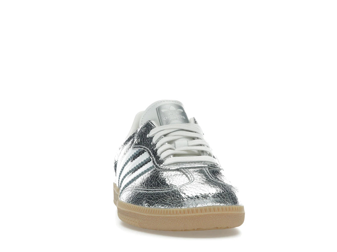 adidas Samba OG Silver Metallic Cracked Leather (Women's) - vue secondaire A