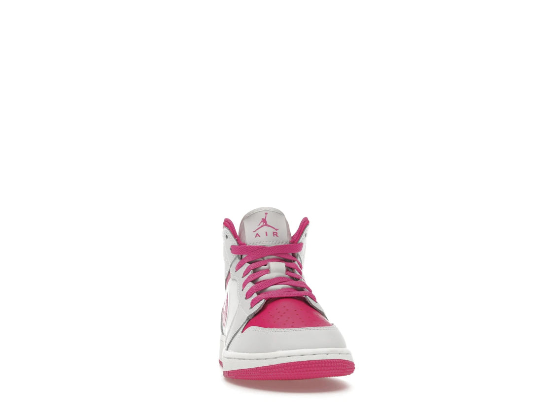 Jordan 1 Mid Fire Pink (GS) - vue secondaire A