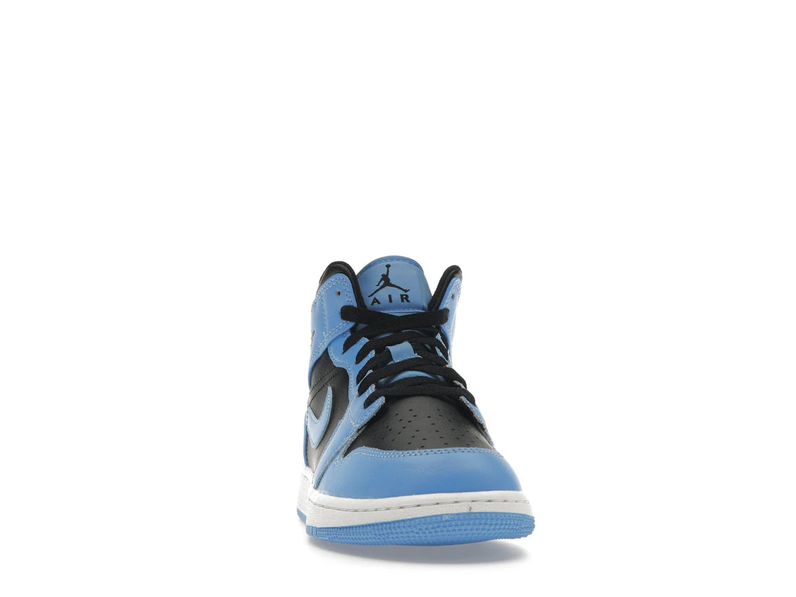 Jordan 1 Mid University Blue Black (GS) - vue secondaire A