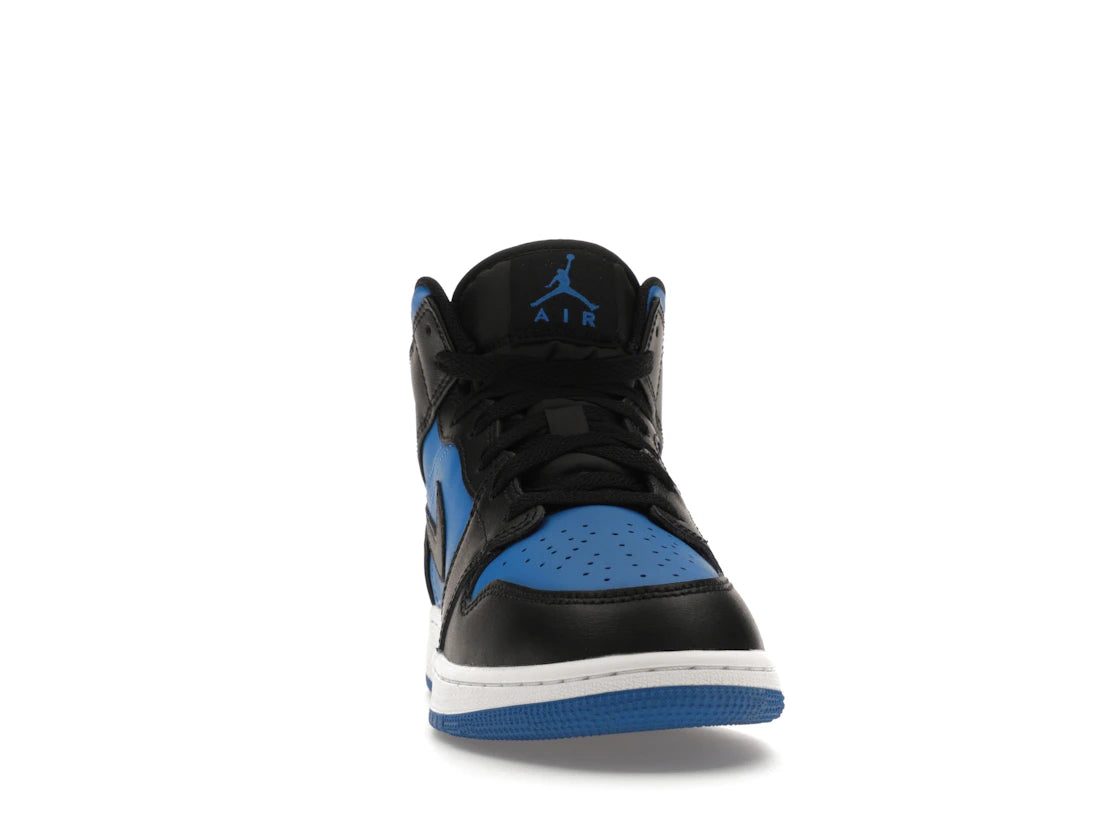 Jordan 1 Mid Black Royal Blue (GS) - vue secondaire A