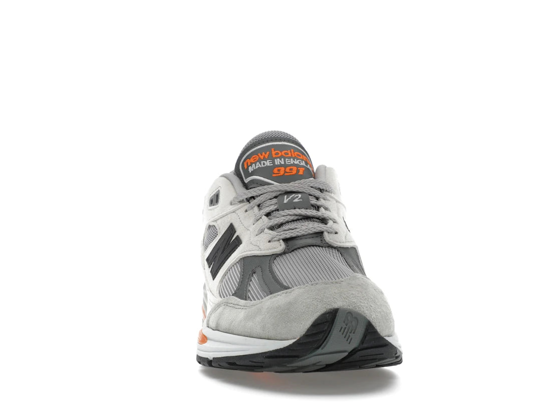 New Balance 991v2 MiUK Pelican Grey Orange - vue secondaire A