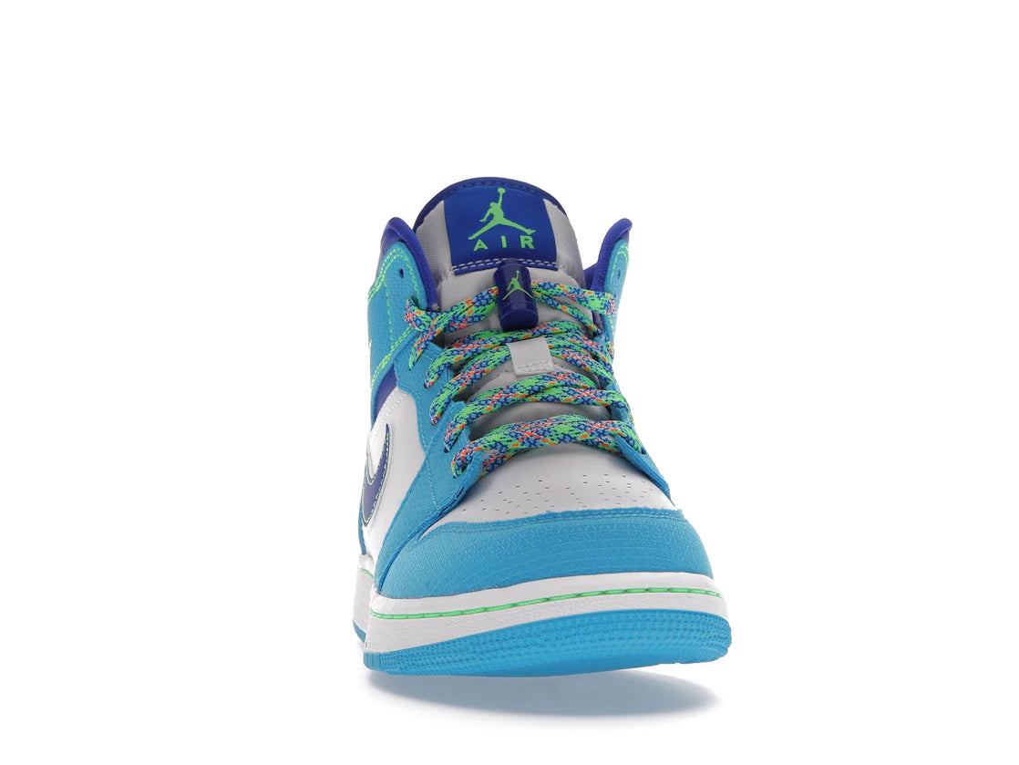 Jordan 1 Mid SE Sprite Blue (GS) - vue secondaire A