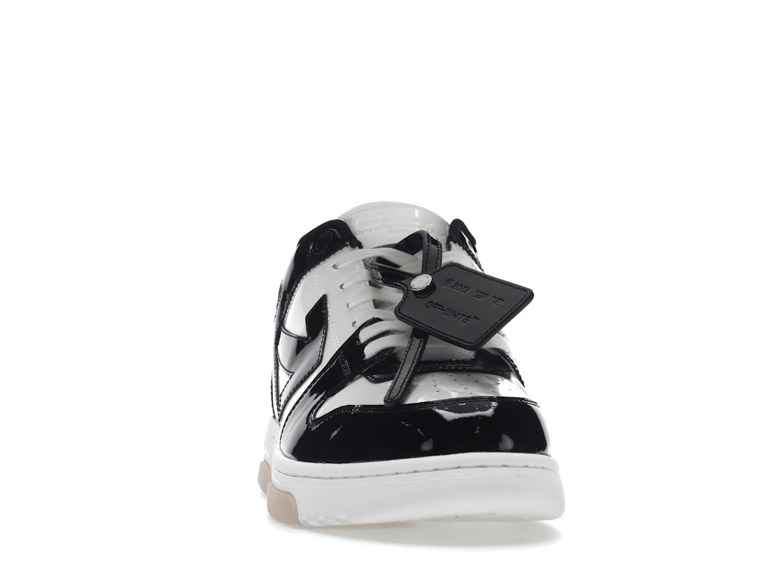 OFF-WHITE Out Of Office OOO Low Tops Patent Black White - vue secondaire A