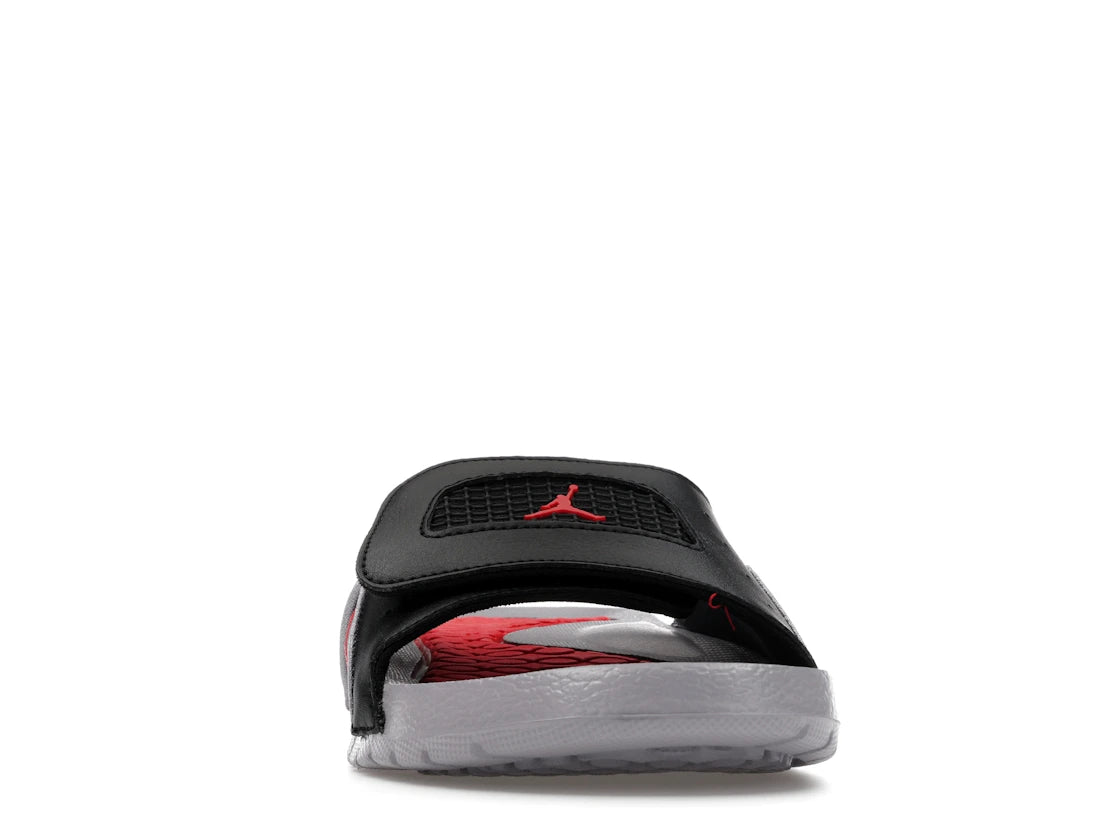 Jordan Hydro 4 Retro Black Cement Grey Fire Red (GS) - vue secondaire A