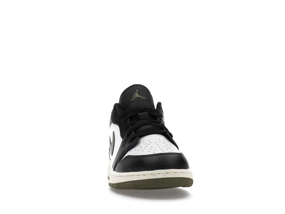 Jordan 1 Low Black Toe Medium Olive (GS) - vue secondaire A