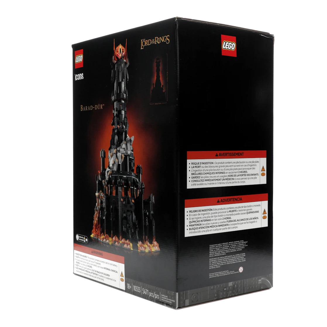 LEGO Icons Der Herr der Ringe Barad-dûr Set 10333 - vue secondaire A