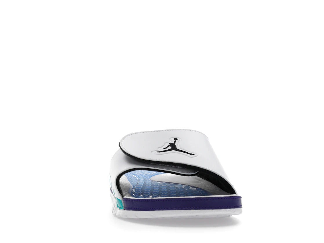 Jordan Hydro 5 Retro Slide White New Emerald Grape Ice Black - vue secondaire A