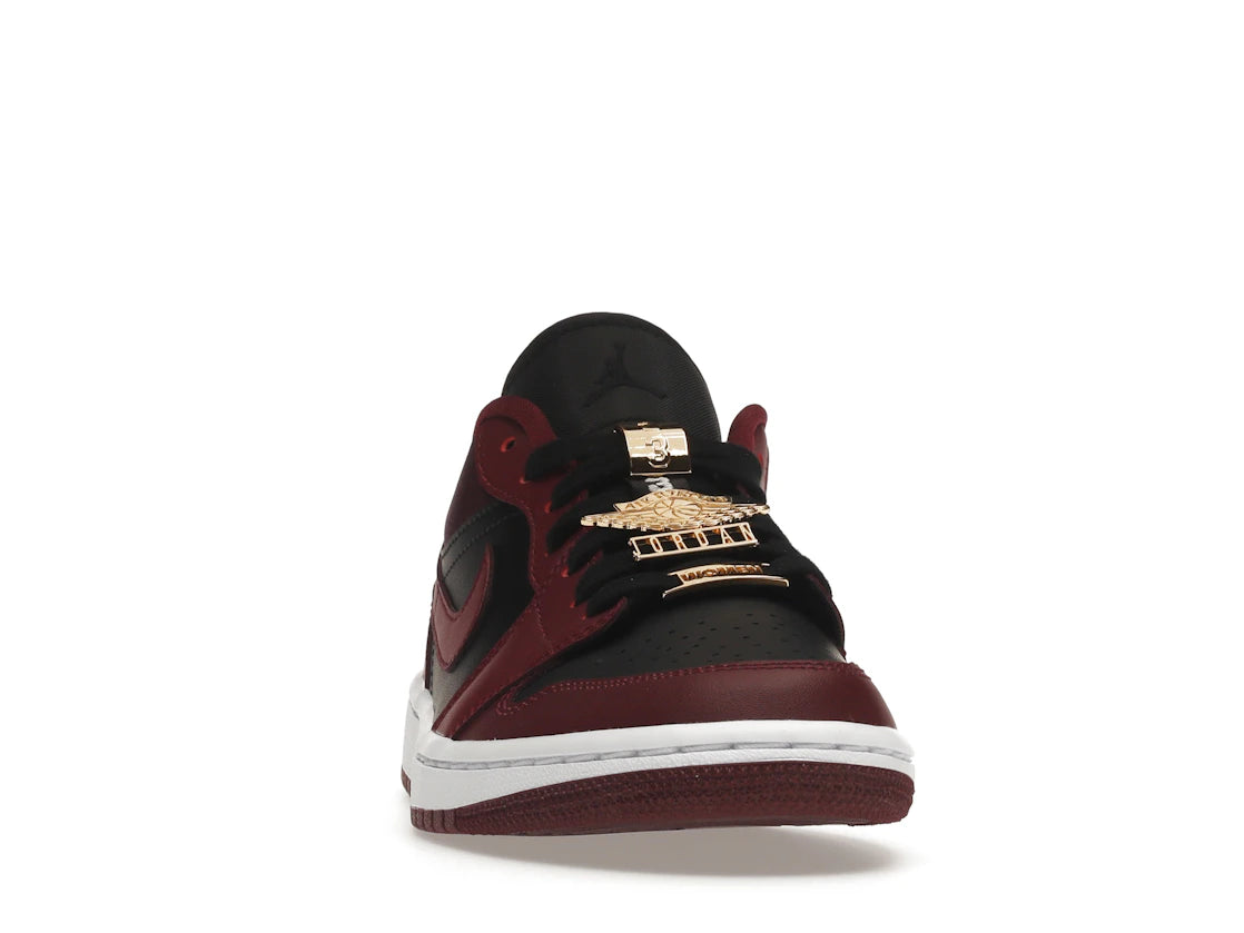 Jordan 1 Low Dunkelbeete Schwarz (Damen) - vue secondaire A