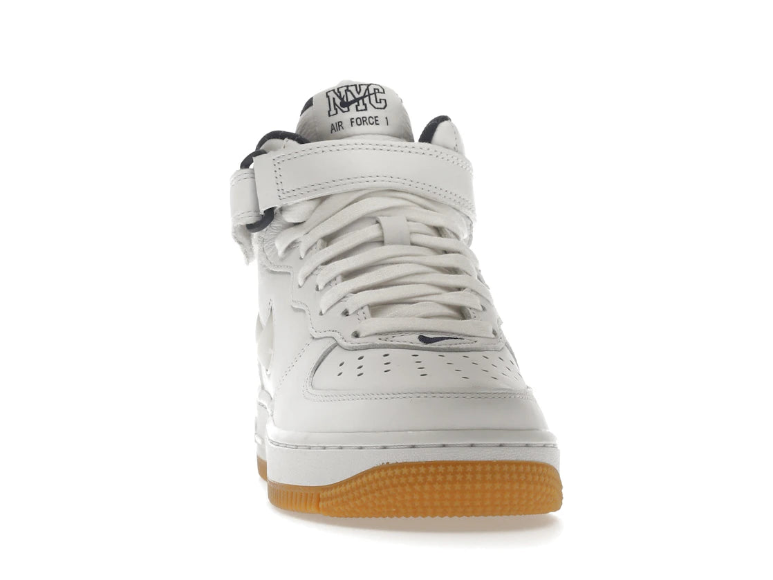 Nike Air Force 1 Mid QS Jewel NYC Weiß/Mitternachtsblau - vue secondaire A